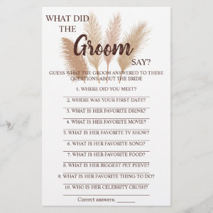 Wat zei de Groom? Spaarkaart voor Vrijgezellenfe Flyer