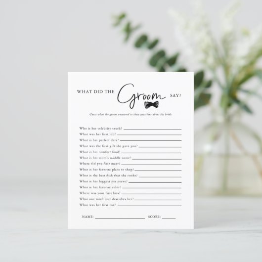 Wat zei de Groom? | VRIJGEZELLENFEEST (Staand voorkant)