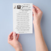 Wat zei de Groom? Vrijgezellenfeest game-kaart Flyer (Hand)