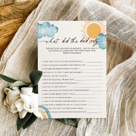 Wat zei de papa baby shower spelkaart kaart