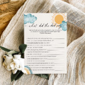 Wat zei de vader Baby shower spel Kaart