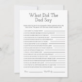 Wat zei de vader over minimalistisch Baby shower s Feestdagenkaart (Voorkant)