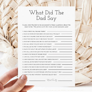 Wat zei de vader over minimalistisch Baby shower s Feestdagenkaart