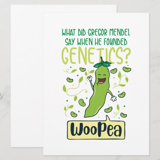 Wat zei Gregor Mendel toen hij Genetisch vond? Aankondiging (Voorkant / Achterkant)