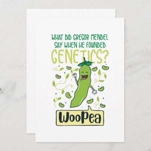 Wat zei Gregor Mendel toen hij Genetisch vond? Bedankkaart (Voorkant / Achterkant)