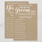 Wat zei Groom over vrijgezellenfeest tweetalige ga (Voorkant / Achterkant)