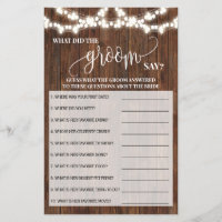 Wat zei Groom Westerne Vrijgezellenfeest game Kaar