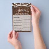 Wat zei Groom Westerne Vrijgezellenfeest game Kaar Flyer (Hand)