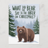 Wat zei het Beer tegen wandelen met kerst? Briefkaart (Voorkant)