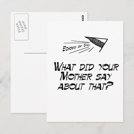 Wat zei je moeder? briefkaart (Voorkant / Achterkant)