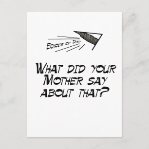 Wat zei je moeder? briefkaart