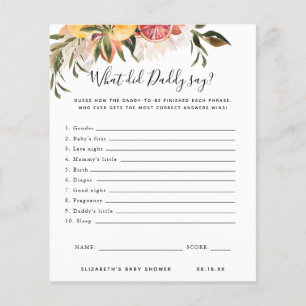 Wat zei papa? BABY SHOWER