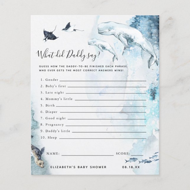 Wat zei papa? | BABY SHOWER (Voorkant)