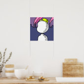 Wat zie je achter deze rook? poster (Keuken)