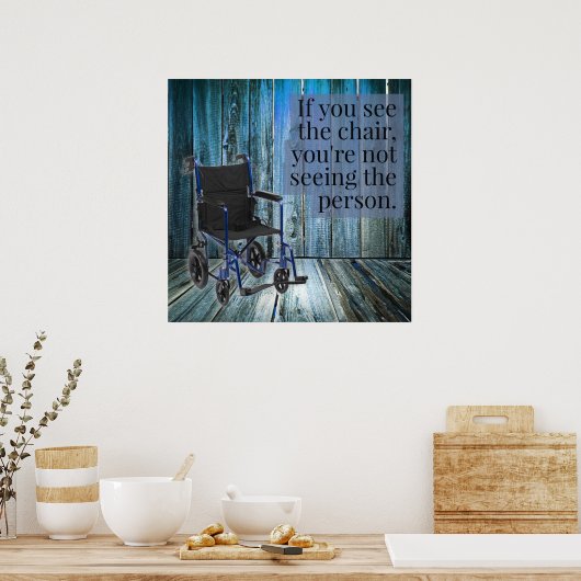 Wat zie je? rolstoel poster (Keuken)