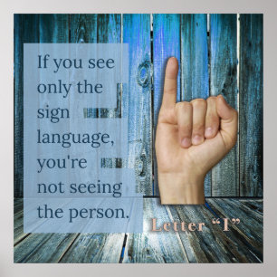 Wat zie je? Taal ondertekenen Poster