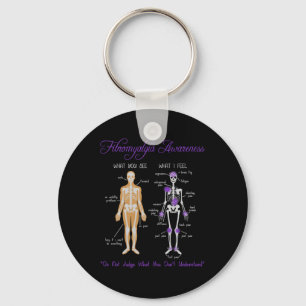 Wat zie je wat ik voel Skeleton Fibromyalgie Awa Sleutelhanger