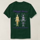 Wat zie je wat ik voel Skeleton Fibromyalgie Awa T-shirt (Design voorkant)