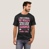 Wat ziet een grootmoeder eruit als moeder? t-shirt (Voorkant volledig)