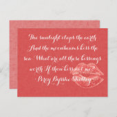 Wat zijn al deze kussen die het Romantische Citaat Briefkaart (Voorkant / Achterkant)