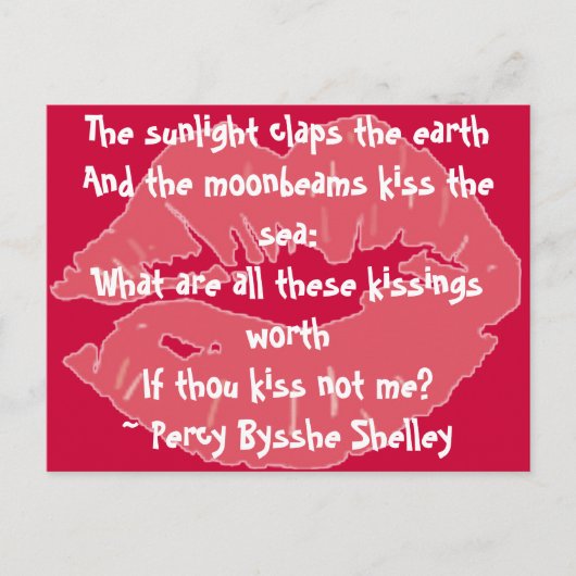 Wat zijn al die kusjes waard... Briefkaart (Voorkant)