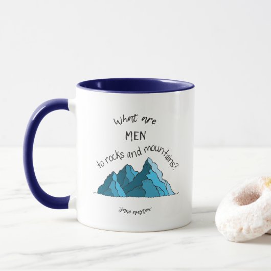 Wat zijn de Mannen voor Rocks en Mountains? Ringer Mok (Met donut)