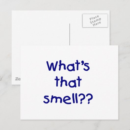 Wat zijn die Smell-overhemden en -cadeautjes? Briefkaart (Voorkant / Achterkant)