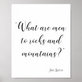 Wat zijn mannen voor stenen en bergen Jane Austen Poster (Voorkant)
