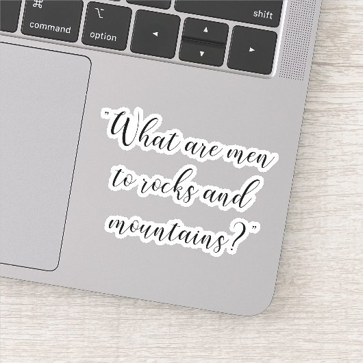 Wat zijn mannen voor stenen en bergen Jane Austen Sticker (Detail)