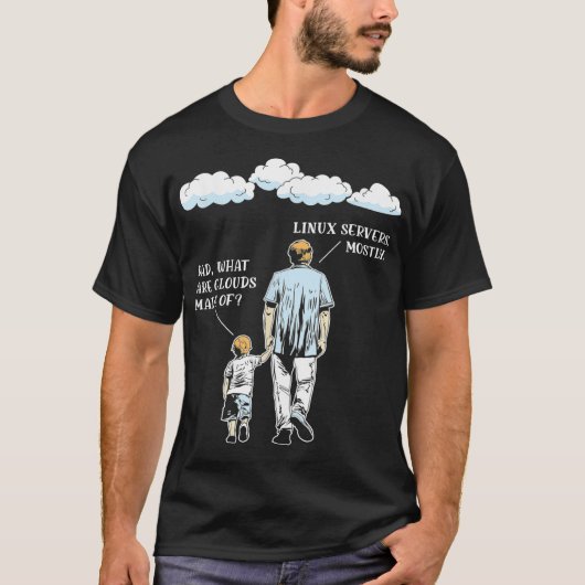 Wat zijn wolken gemaakt van grappige programmering t-shirt (Voorkant)