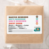 Wat zit er in de doos? - Verhuislabels - Slaapkame Etiket (Insitu)