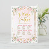 Wat zit er in de Kaart Purse Floral Baby shower Ga (Staand voorkant)