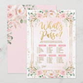 Wat zit er in de Kaart Purse Floral Baby shower Ga (Voorkant / Achterkant)