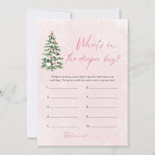 Wat zit er in de luiertas Baby shower Kaart (Voorkant)
