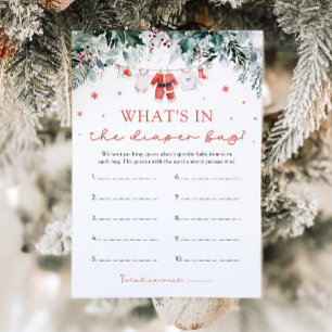 Wat zit er in de luiertas Baby shower Kaart