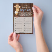 Wat zit er in de luiertas Cowboy Baby shower Game  Flyer (Hand)