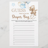 Wat zit er in de luiertas Teddybeer baby shower (Voorkant)