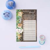 Wat zit er in de tas Rustic Safari Baby shower Gam Flyer (Enkel)