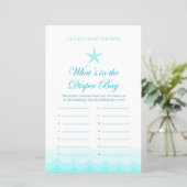 Wat zit er in een luiertas - Baby shower game (Staand voorkant)