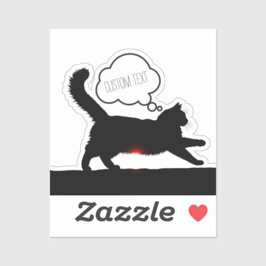 Wat zit er in het hoofd van mijn kat? Gepersonalis Sticker (Vel)