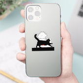 Wat zit er in het hoofd van mijn kat? Gepersonalis Sticker (Telefoon)