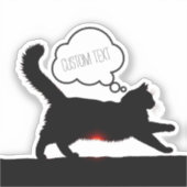 Wat zit er in het hoofd van mijn kat? Gepersonalis Sticker (Voorkant)