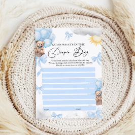 Wat zit er in het luiertas Baby shower spel