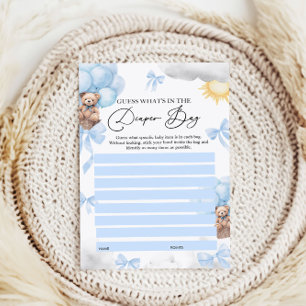 Wat zit er in het luiertas Baby shower spel