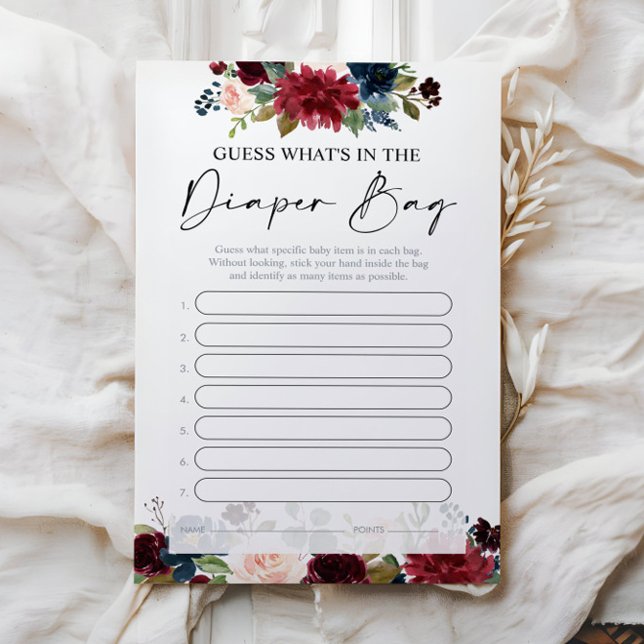 Wat zit er in het luiertas Baby shower spel (Creator heeft geüpload)