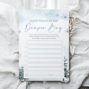 Wat zit er in het luiertas Baby shower spel