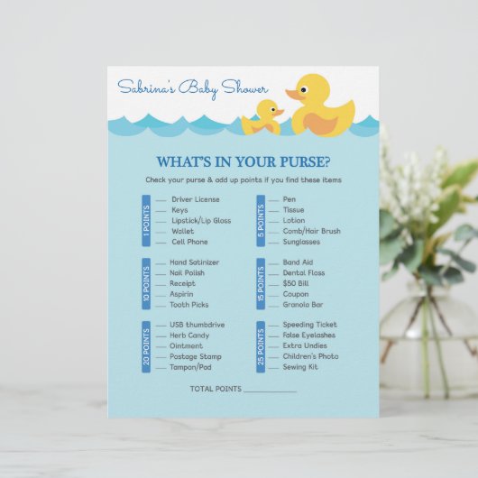 Wat zit er in je Baby shower? (Staand voorkant)