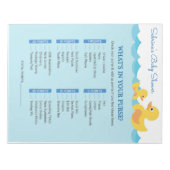 Wat zit er in je Baby shower? Notitieblok (Voorkant)