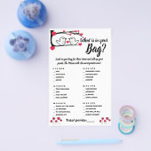 Wat zit er in je Bag Shower Game Card Love Bird? Flyer (Enkel)
