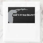 Wat zit er in je buik? rechthoekige sticker (Tas)